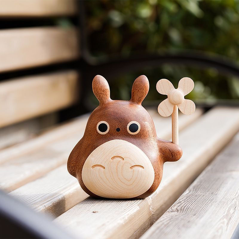 Wooden Totoro Handmade Ornament