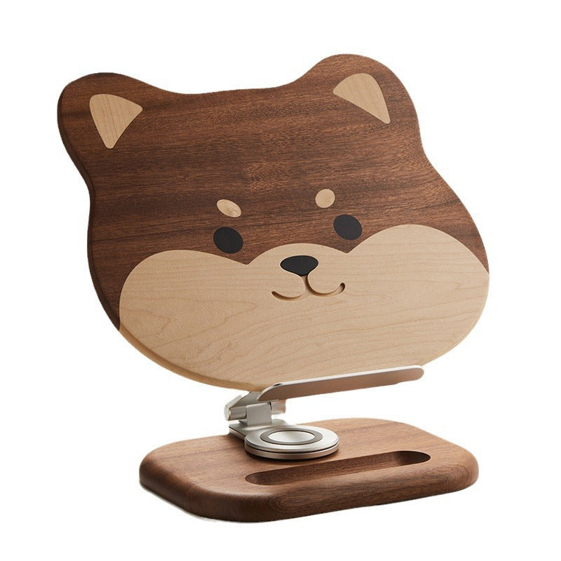 Shiba Inu wood reading stand, computer stand.