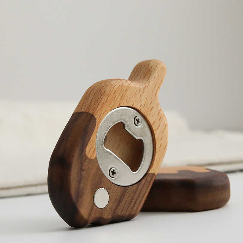 Wooden Creative Ice Cream Bottle Opener