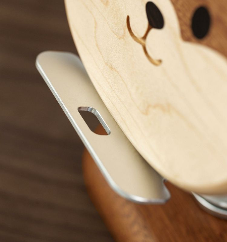 Cute Shiba Inu Wooden Cell Phone Holder