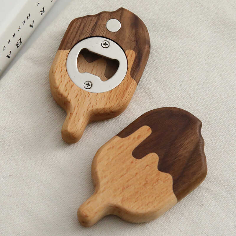 Wooden Creative Ice Cream Bottle Opener