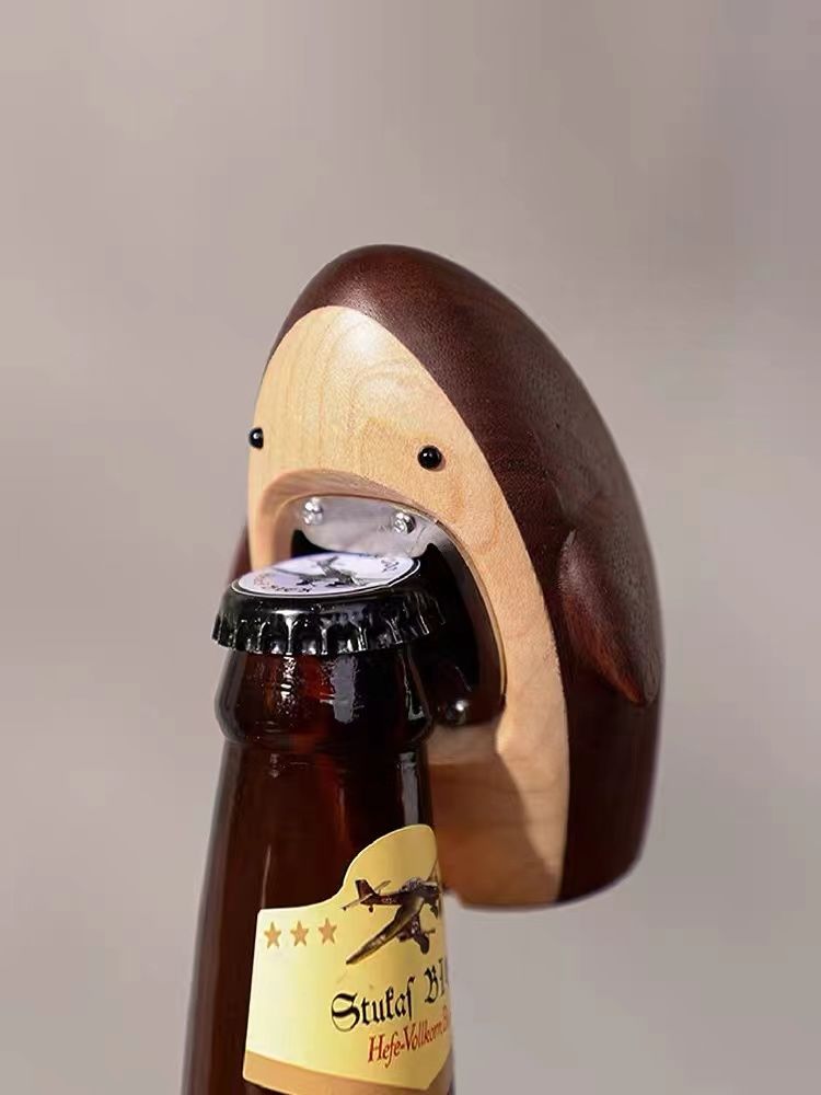 Wooden Shark Bottle Opener